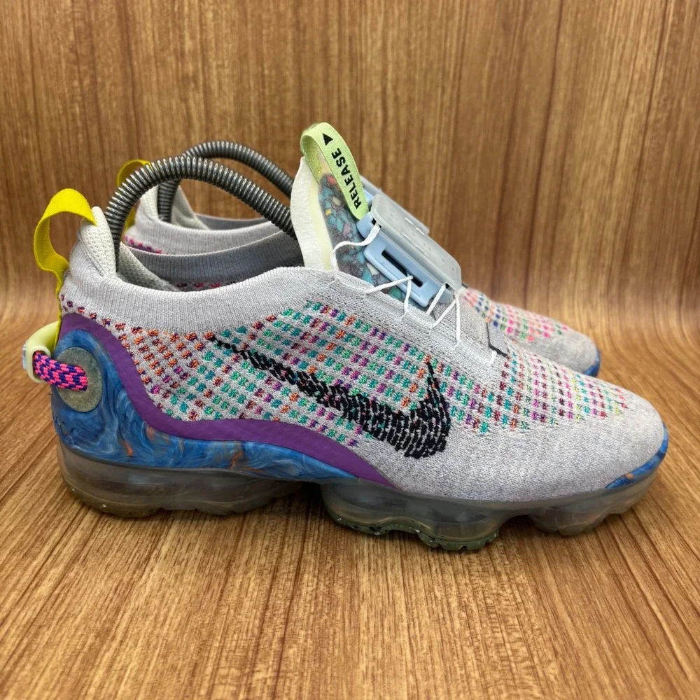 Nike Air Vapormax 2020 Flyknit Womens 7.5 Multi Color CJ6741-001 Running Shoes